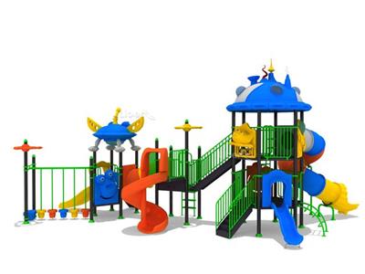 Commercial Playground Equipment with Plastic Slides